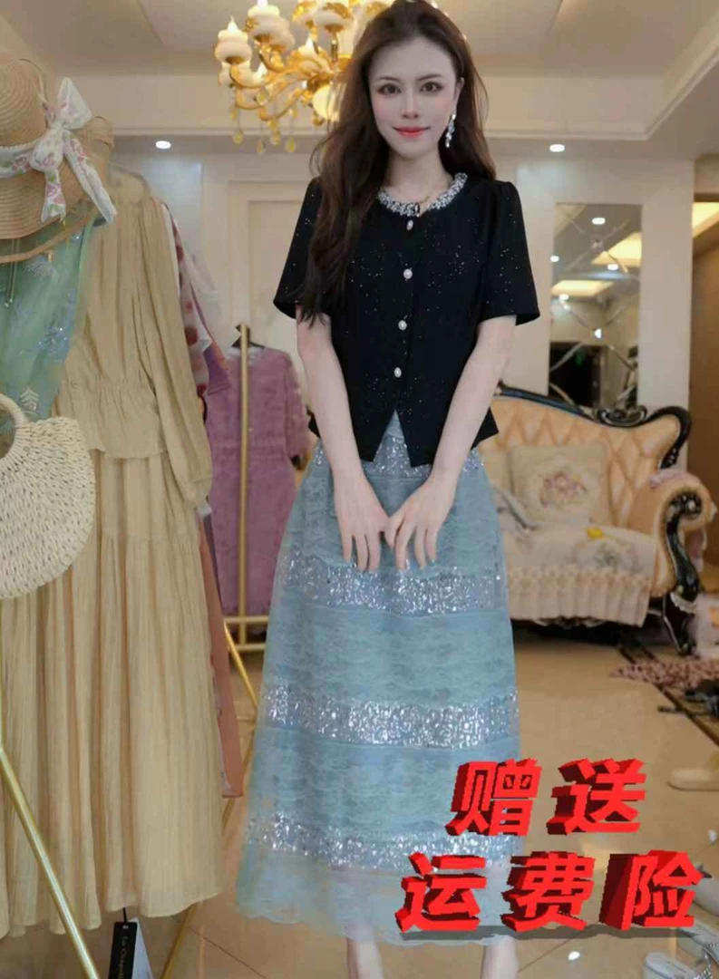 【赠送运费险】2025夏季新款J6603百搭休闲简约轻奢大方两件套装女