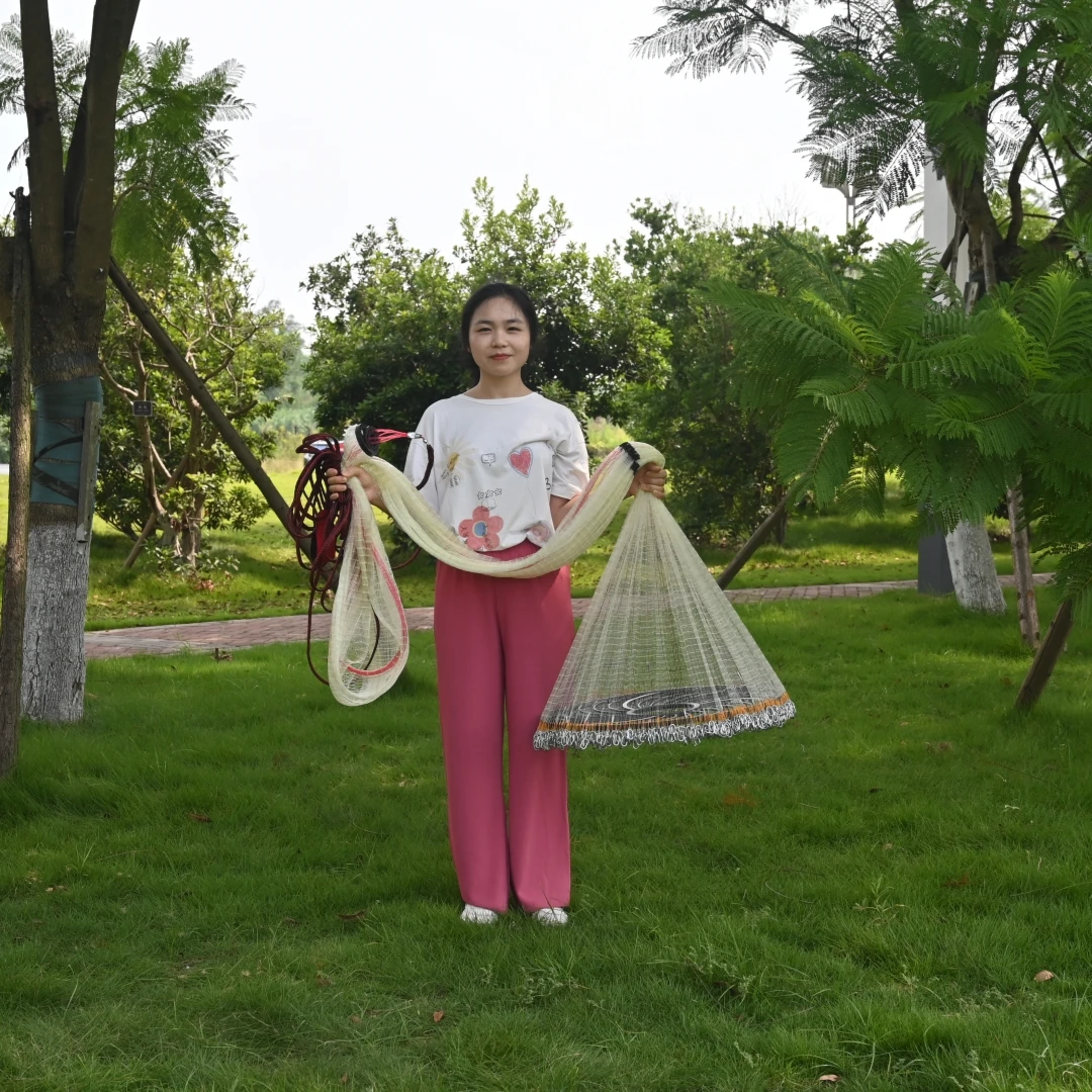 5米新手适用好撒开的大飞盘手抛网户外捕鱼实用渔具渔网鱼网撒网