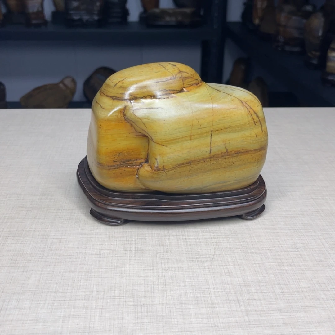 石材广西大化彩玉石配底座