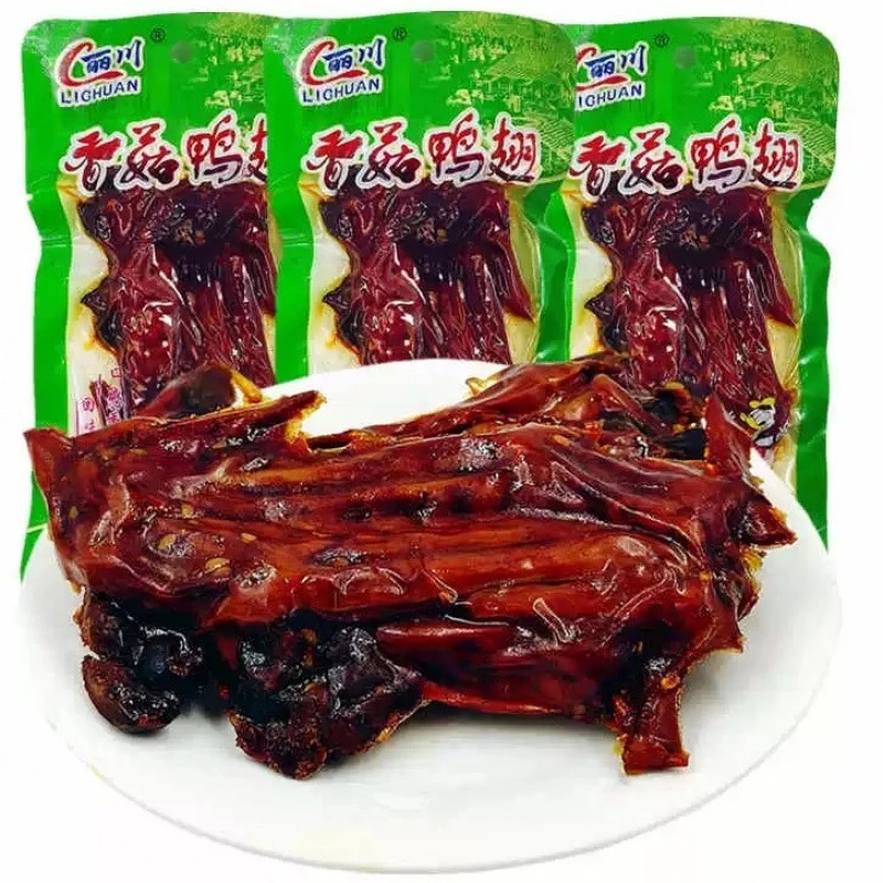 丽川香菇香辣鸭翅酱香味烤味休闲小零食麻辣卤味小吃
