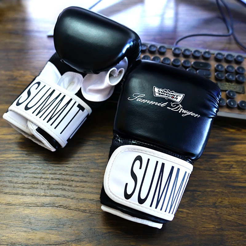 summitdragon露拇指打沙袋拳击手套轻透气半指拳套成人训练拳击套