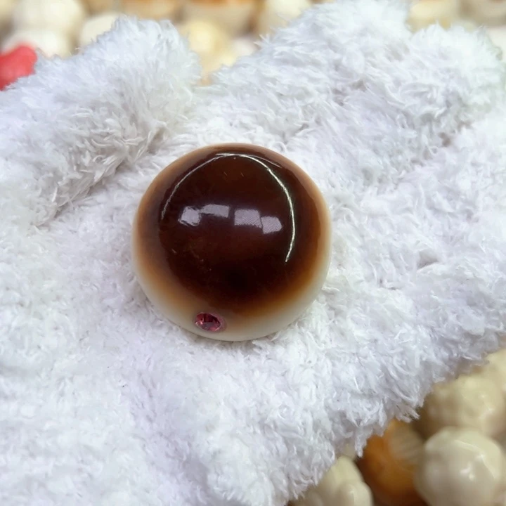 白玉菩提把件大**闲114 象牙果红糖馒头微瑕