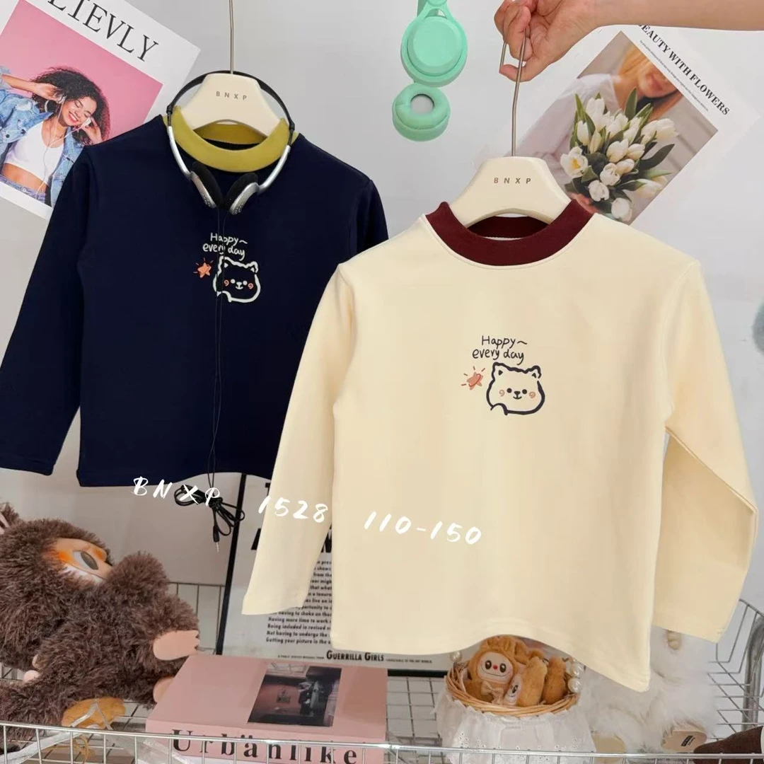 L02班纳儿童新款春秋长袖T恤小熊1528