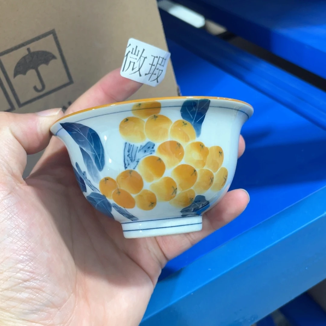 釉下手绘茶具微瑕