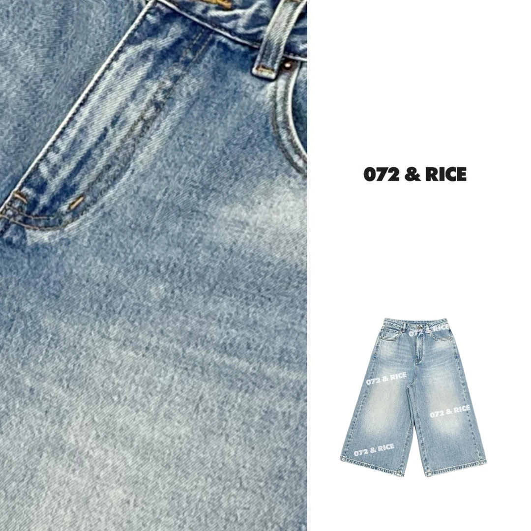 072 & RICE【奔驰裤】100纯棉 夏季休闲常规七分牛仔裤 FK5806