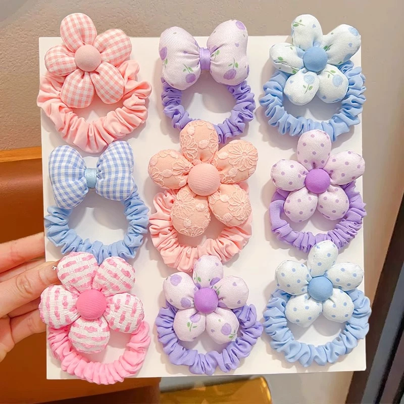 儿童头绳蝴蝶结发饰2025新款女童发圈扎发橡皮筋花朵发绳女孩头饰