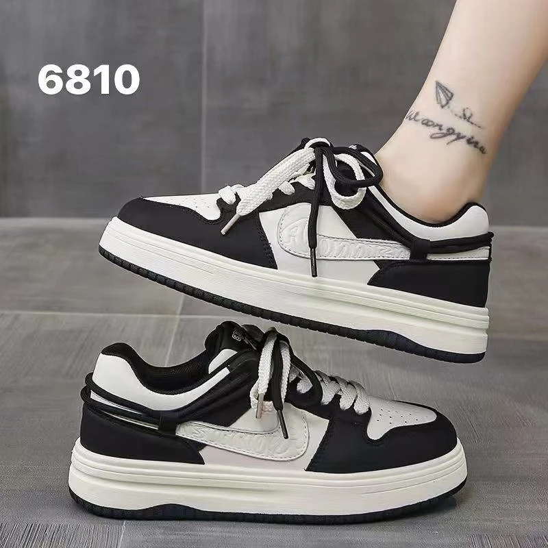 6810 2025春季新款小白鞋女复古百搭运动板鞋厚底学院小众休闲鞋