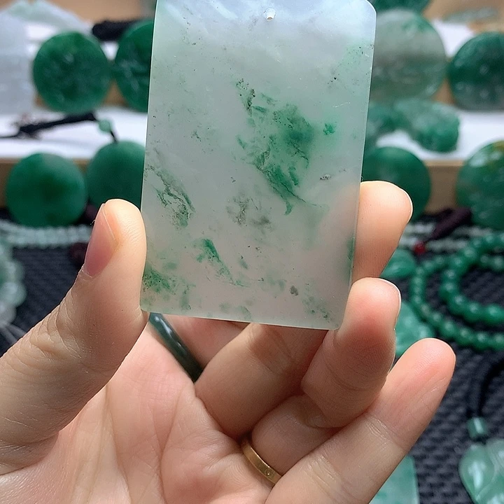 银S925镶嵌石英岩玉珠宝半成品