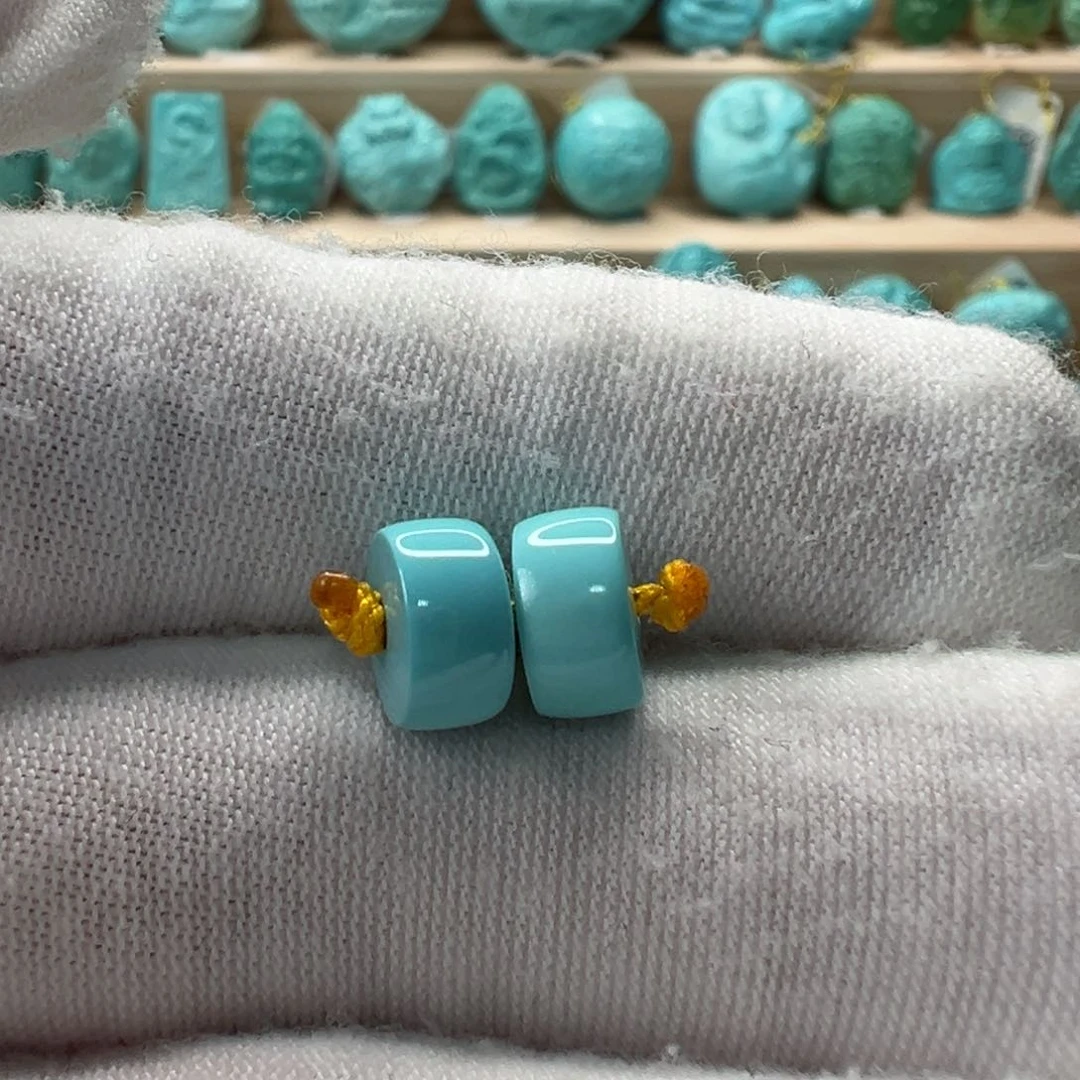 未镶嵌绿松石直切珠8x4.3mm