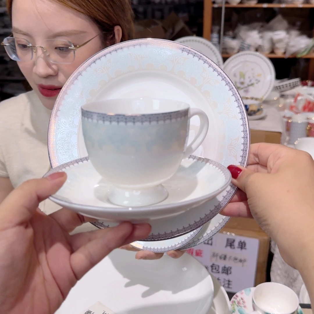骨瓷三件套套装外贸骨瓷微瑕疵