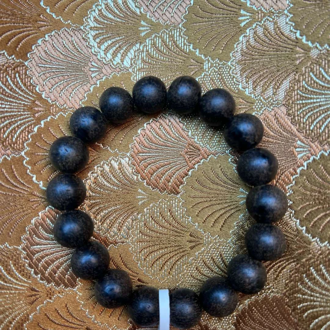 【 炎轩文趣斋】褐色木质香1.2圆珠手串