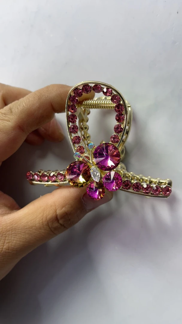 8公分抓夹气质蝴蝶大抓百搭简约短胖041