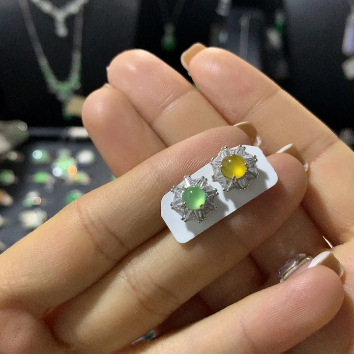 翡翠银S925镶嵌戒指