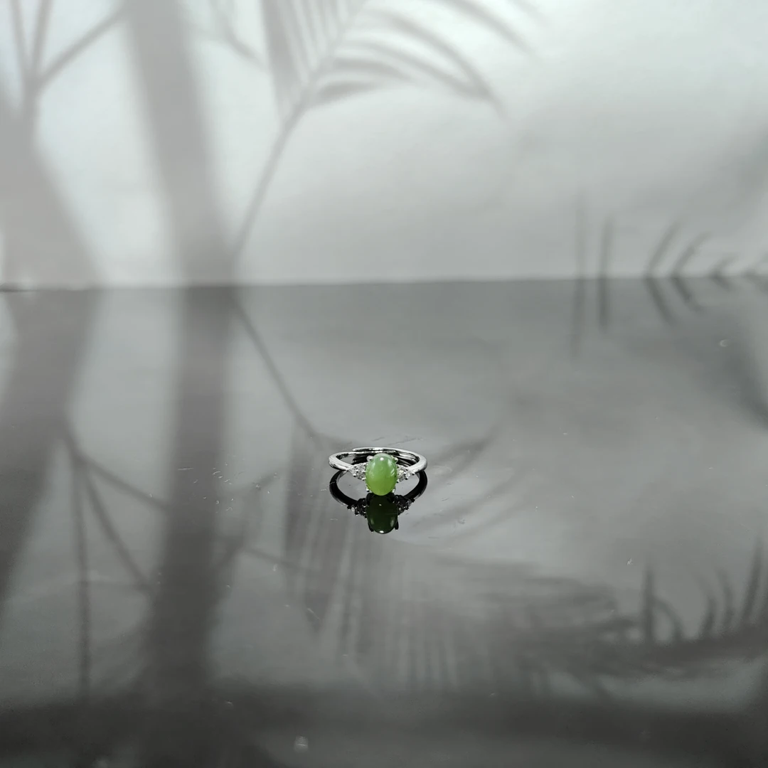 N和田玉碧玉戒指3075