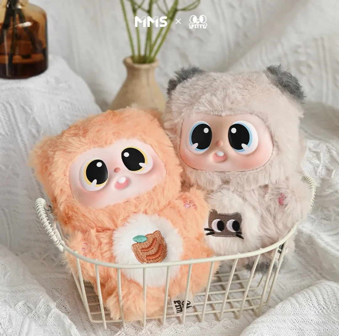 （代拆）pitty喵喵宿舍系列搪胶毛绒盲盒潮玩摆件