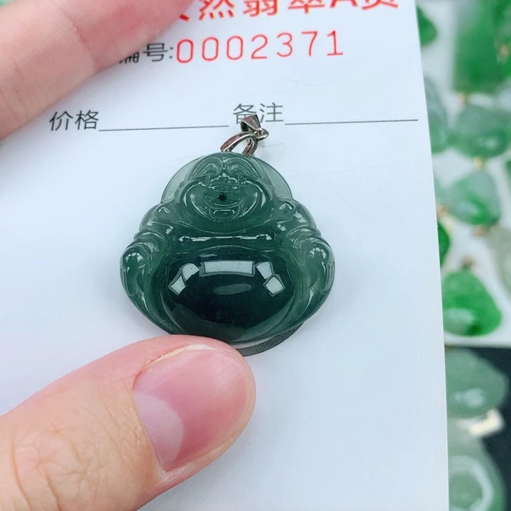 颈饰银S925镶嵌翡翠