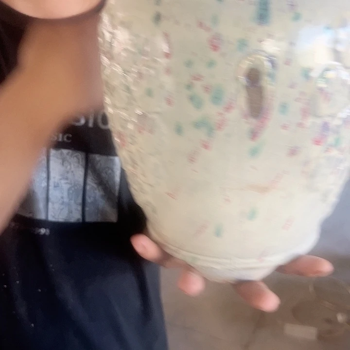 紫砂花盆高23口19微瑕