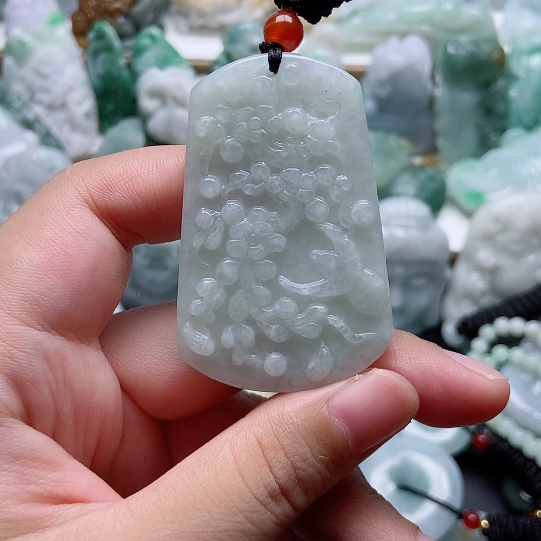 翡翠未镶嵌吊坠(不含链)1