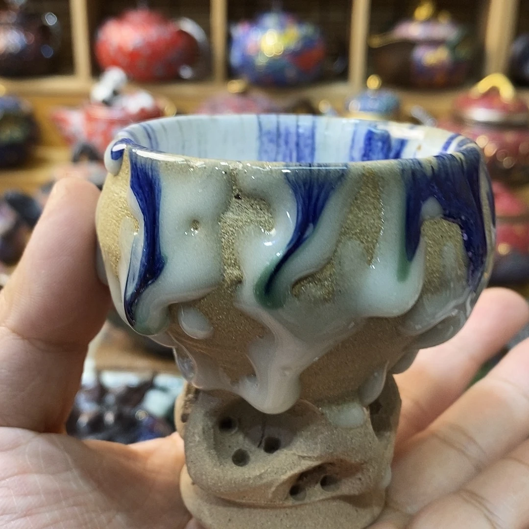 粗陶志野柴柴茶器