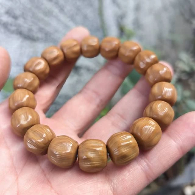 【地主专属】7 G08351-猴头拉丝奶酪手串-多样性发其一-14mm＋