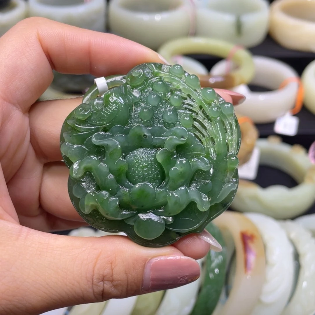 和田玉未镶嵌吊坠(不含链)