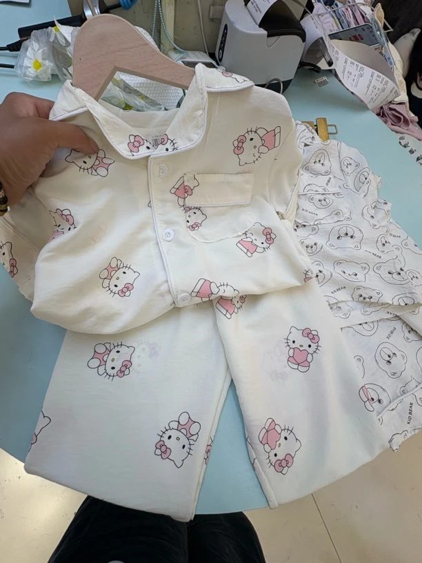 夏季公主风排湿吸汗夏款家居服套装秋季卡通风