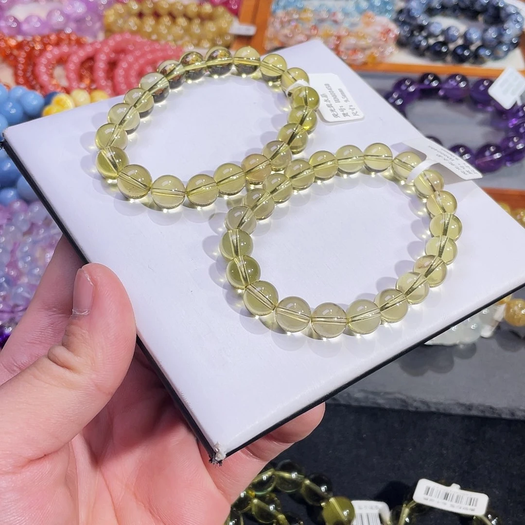 手链未镶嵌水晶荧光黄水晶多样性发其一