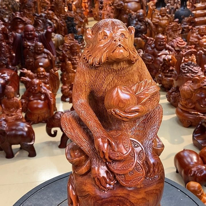 大果紫檀（缅甸花梨）缅甸花梨木猴子