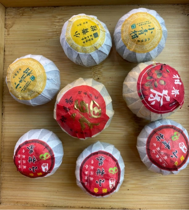 6#新人组合福利新会小青柑普茶梅江东甲生晒蛀茶孔古树熟普洱茶