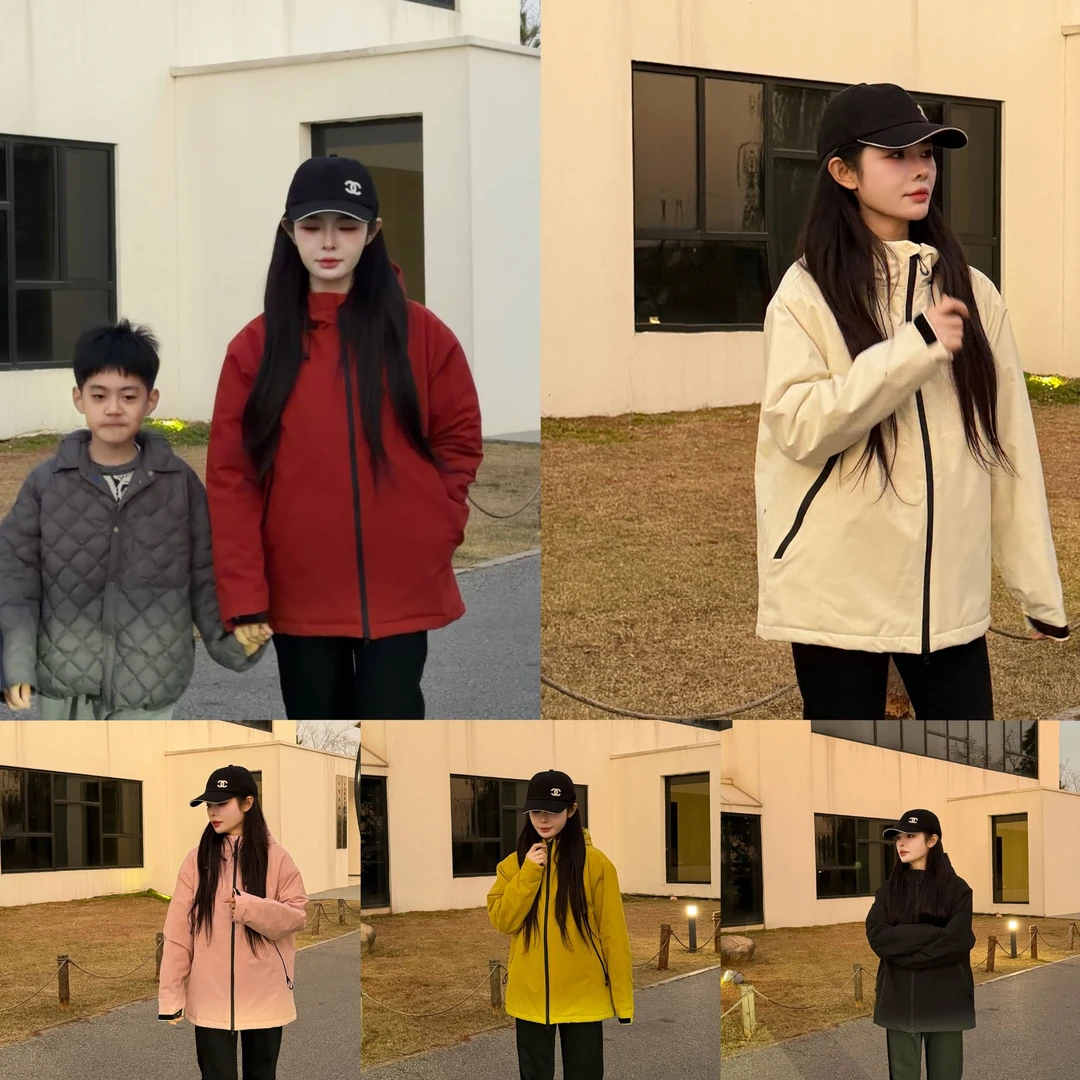 宿慕SUMU新款情侣羊毛羽绒外套12-7冬季男女同款连帽冲锋衣899