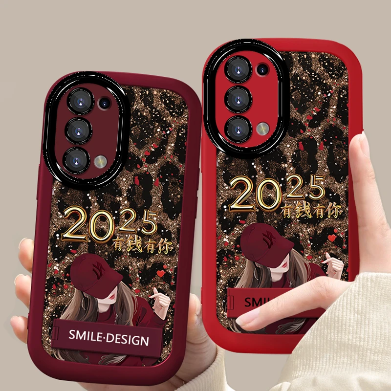 适用于【OPPO】Reno5/K新款豹纹有钱比心女孩时尚创意防摔手机壳