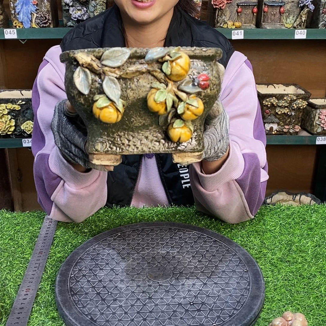 红陶青藤花器多肉花盆