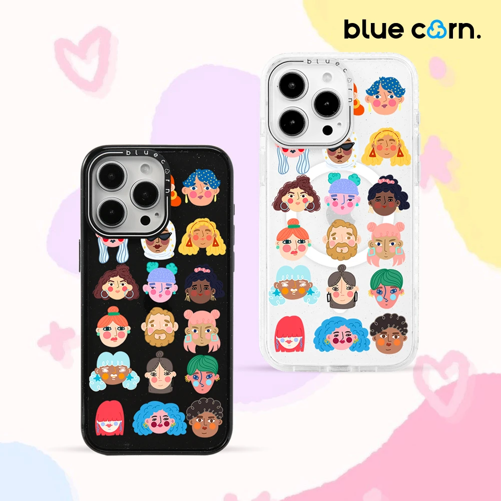 Bluecorn原创款 女孩头像适用于iPhone16/15/14ProMax磁吸手机壳