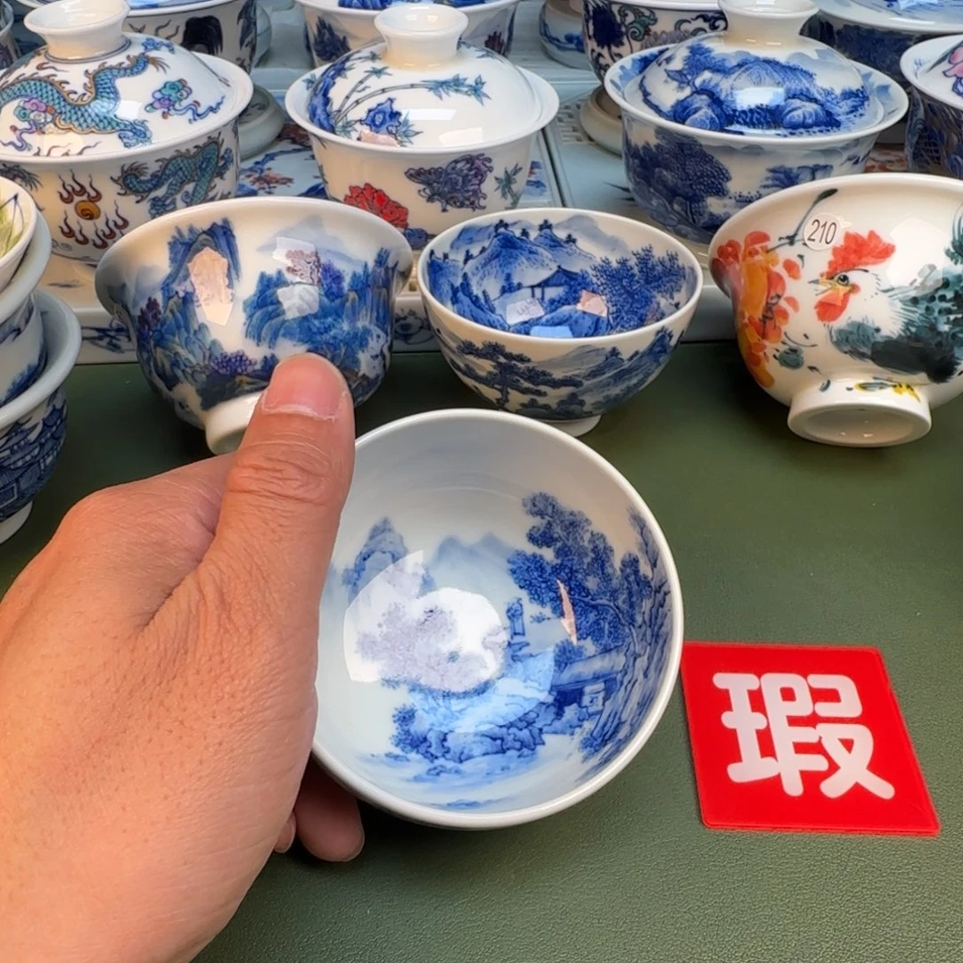 纯手工纯手绘茶具石头280