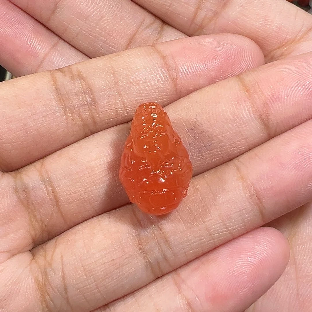 南红玛瑙未镶嵌珠宝奇石财神13.3m m