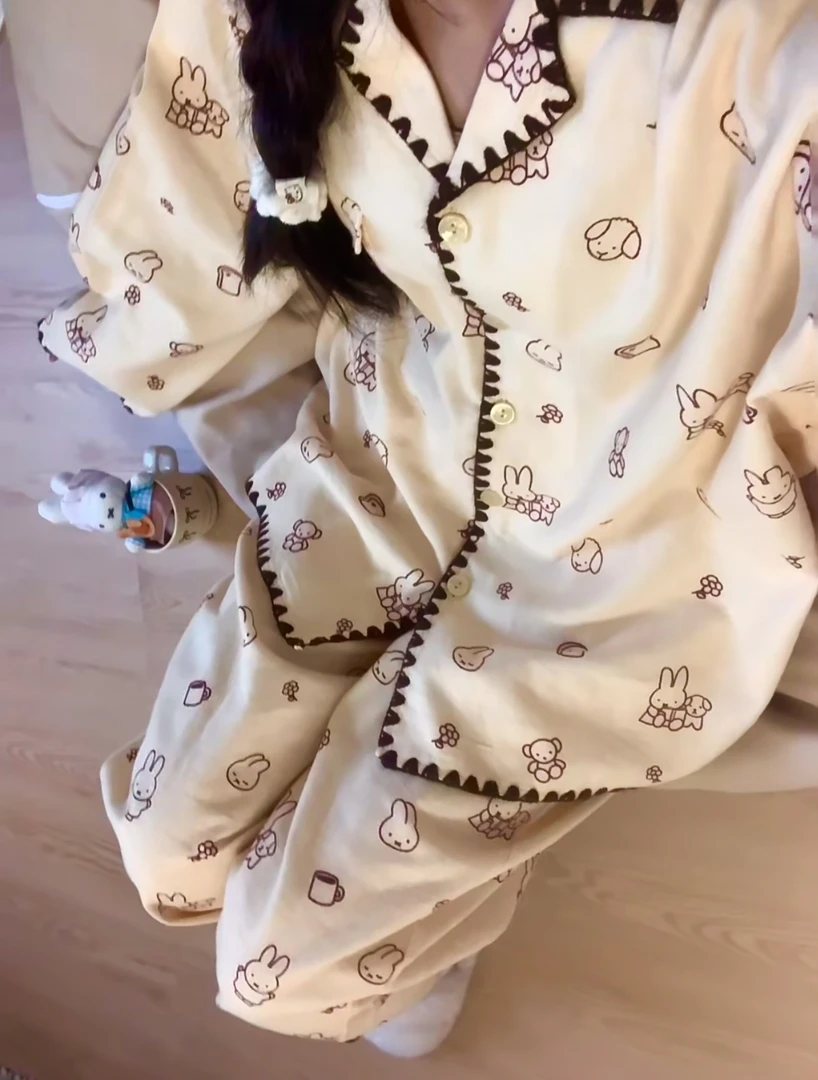 【比丘小兔】25款春款潮牌可外穿棉质睡衣居家服