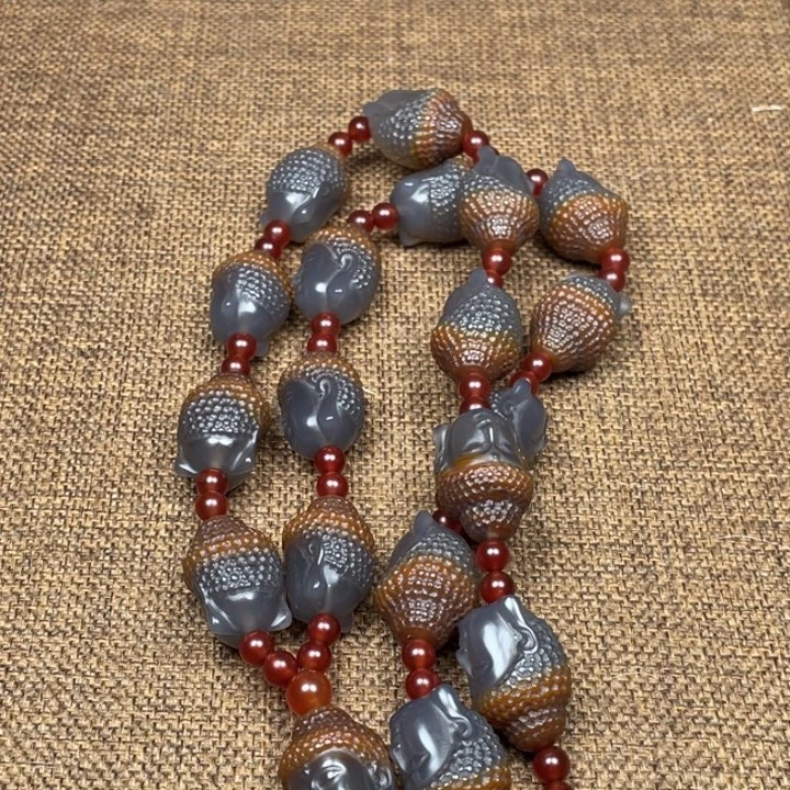 天***路玛瑙/玉髓未镶嵌颈饰