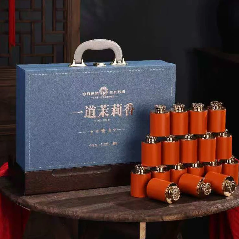 茉莉花茶叶礼盒装高档小罐散装浓香型2025横县原产花草茶节日送礼