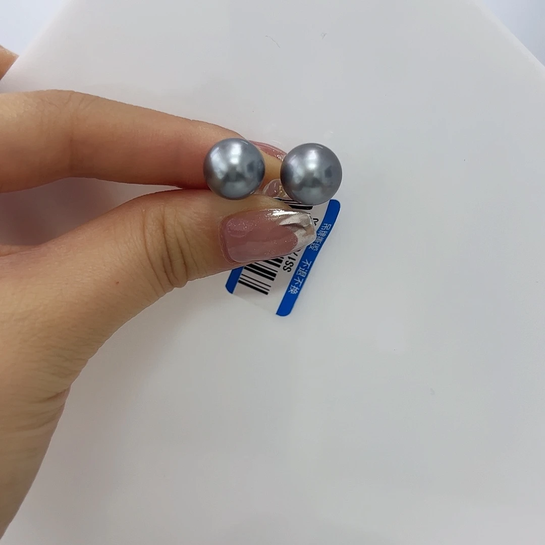 海水珍珠耳钉18K金镶嵌s s 170