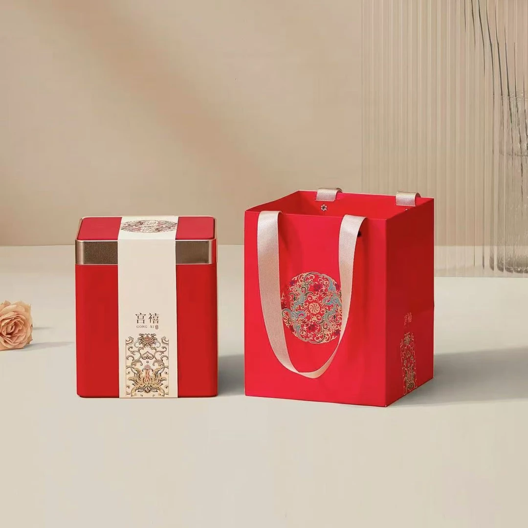 【喜顺祥和礼盒】不含茶叶，单拍礼盒不发货（容量可装龙珠1公斤）