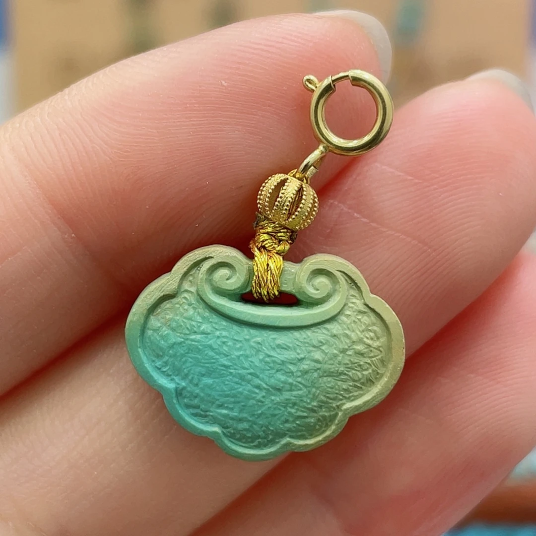 绿松石18K金镶嵌珠宝奇石