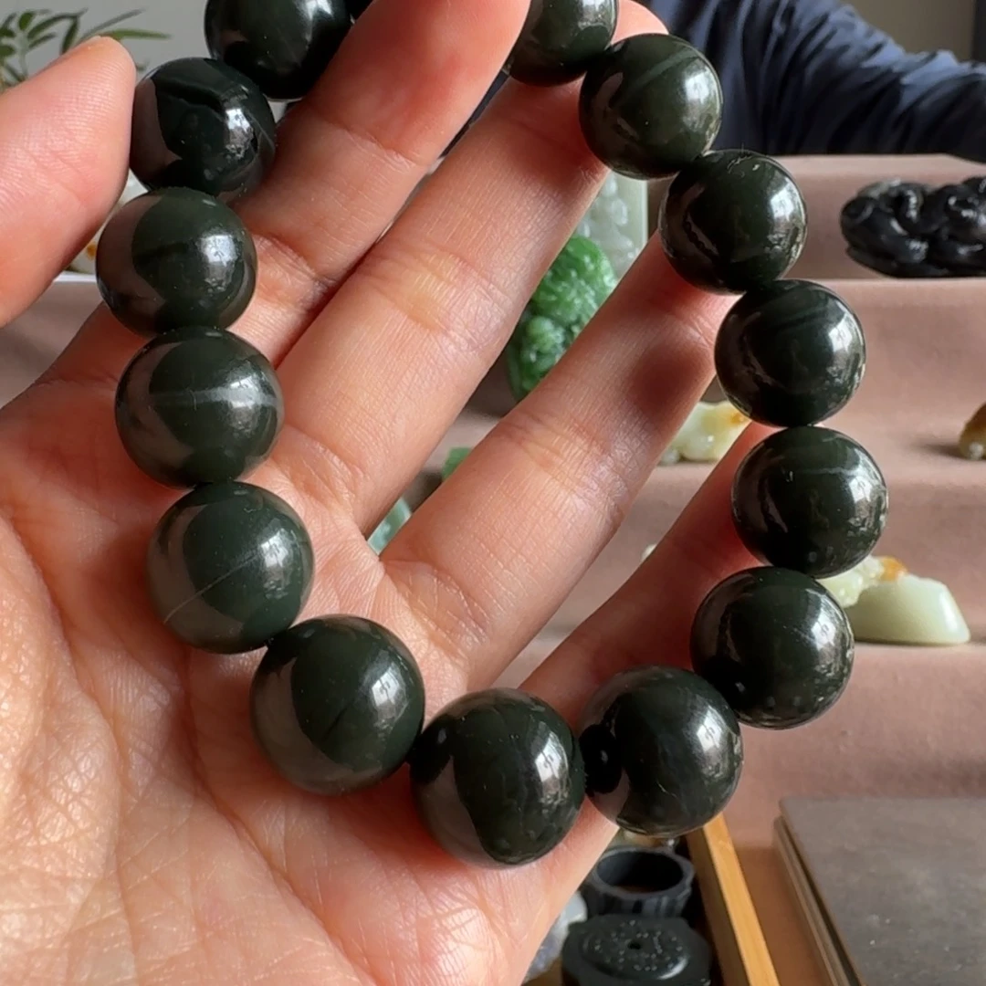 手链未镶嵌和田玉（糖玉）