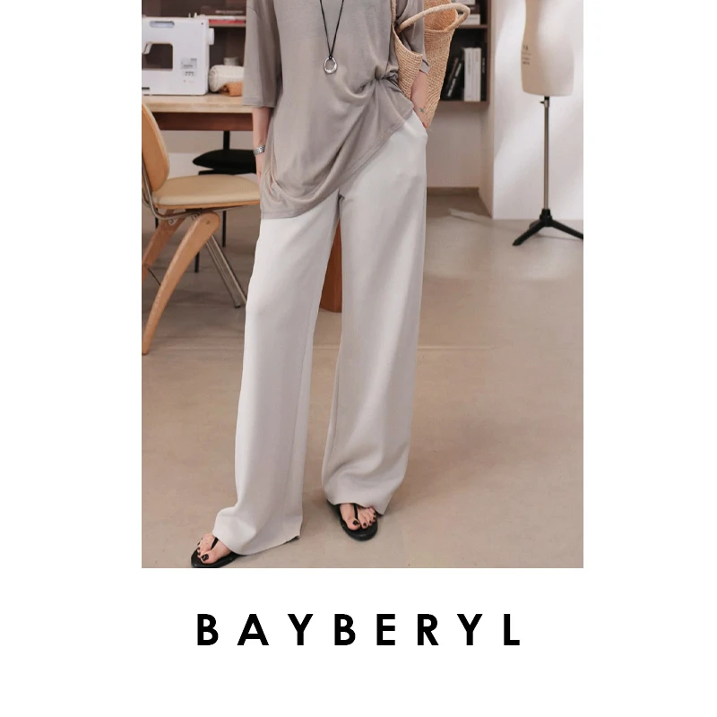 CC10-BAYBERYL老贝奶皮裤*空气莫代松紧舒适百搭休闲裤XXK5A0222-