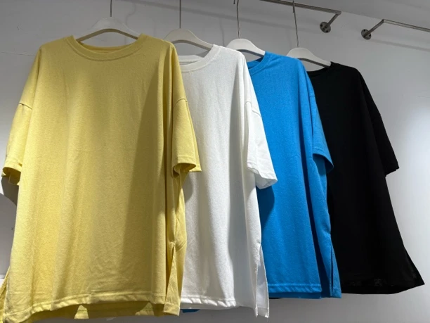 苗苗家奶茶系落肩袖文艺范T恤时尚宽松简约轻熟风