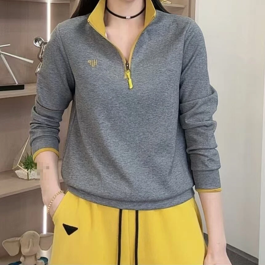 2025春节新款百搭时尚洋气显瘦立领拉链休闲上衣女卫衣
