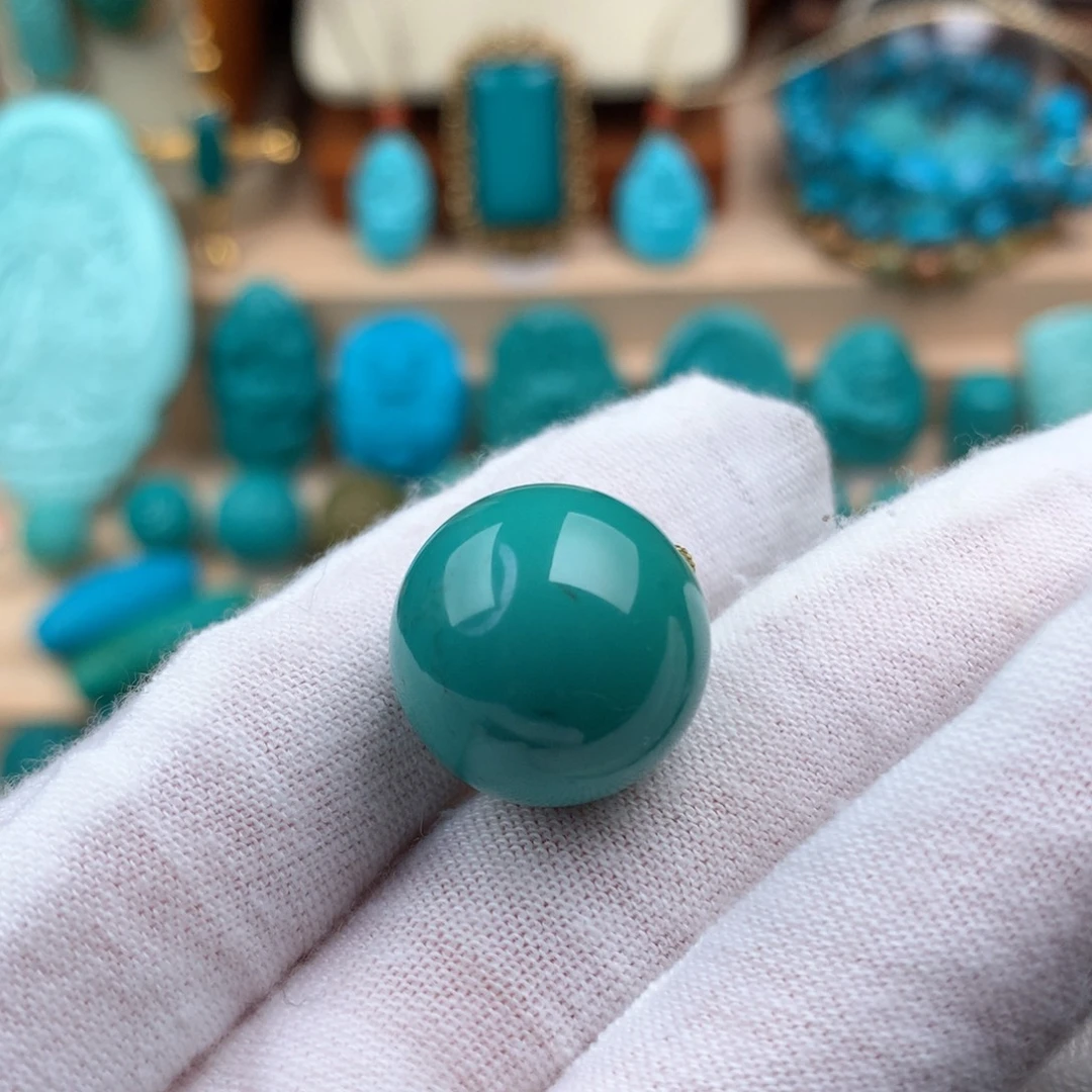 绿松石未镶嵌圆珠17.5