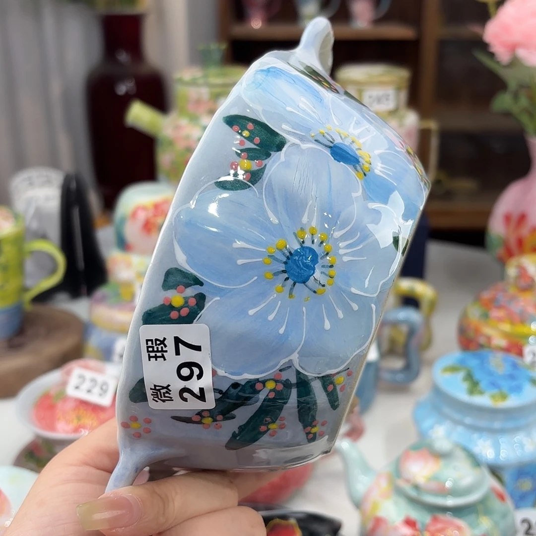 景德镇手绘高温釉下彩陶瓷茶具