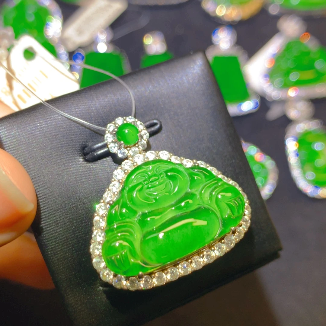 翡翠银S925镶嵌颈饰