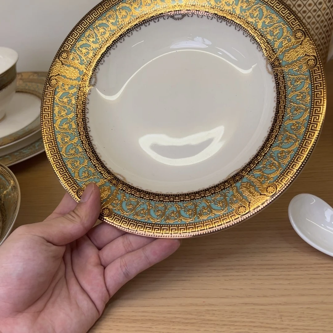 瓷片9寸草帽盘两个一单