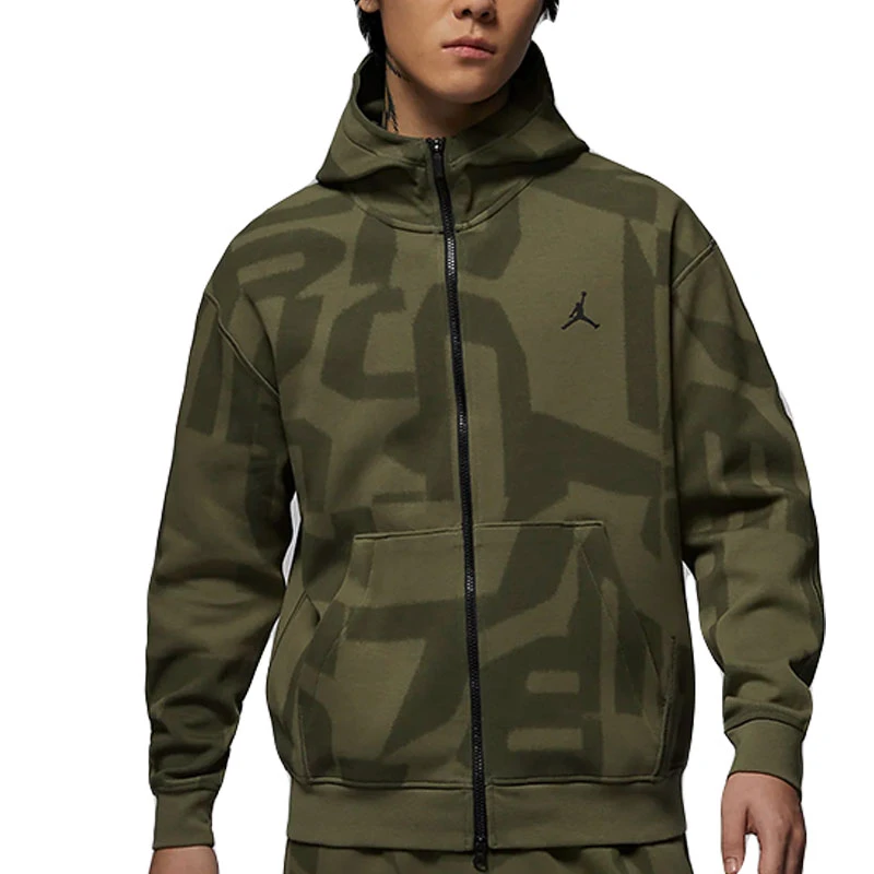 NIKE耐克男子AS M J DF SPRT HOOP AOP FZ针织外套FV8621-222